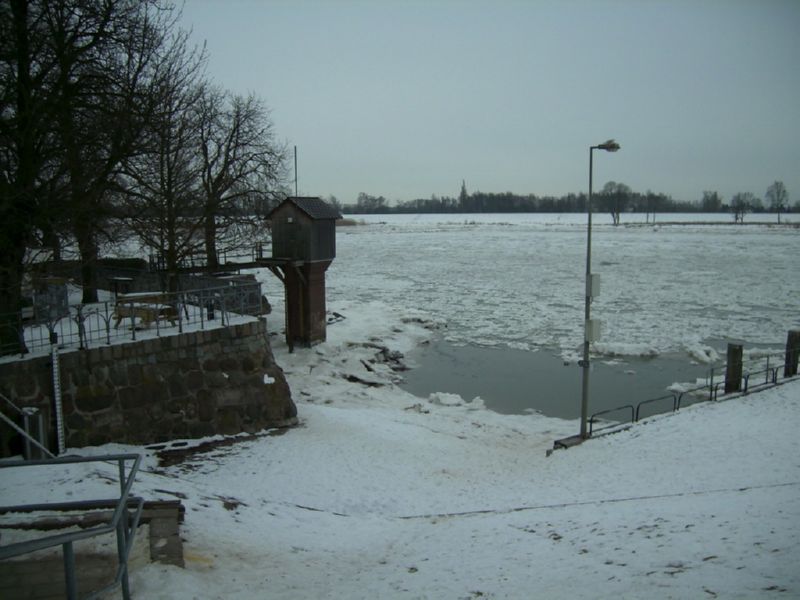 Hamburg Elbe Zollenspieker im Winter - Winterbilder Hamburg