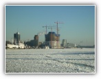 Kehrwiederspitze und Baustelle der Elbphilharmonie Hamburg