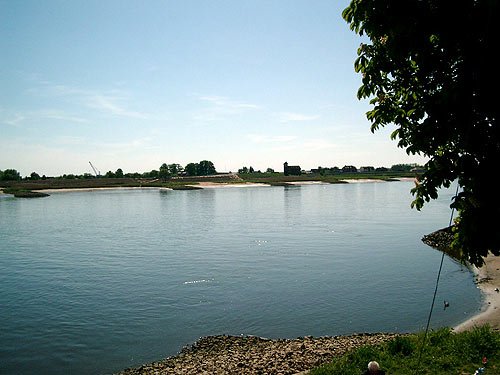 Blick auf die Elbe vom Zollenspieker Fährhaus