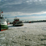 Hamburger Hafen - Elbe im Winter