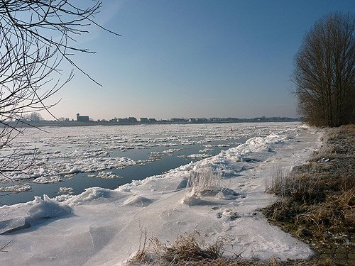 Elbe Winter Bilder Hamburg