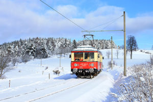 Winter Bahn im Thüringer Wald
