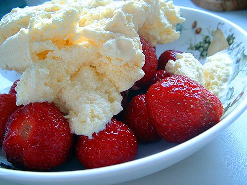 Eis-Erdbeeren