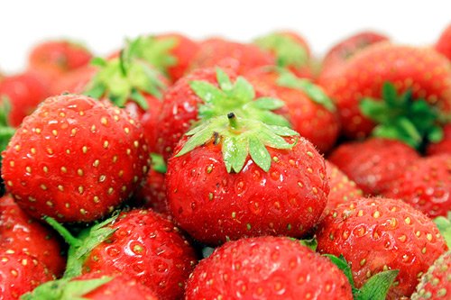 Erdbeeren und Eis im Sommer
