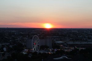 Hamburger DOM Sonnenuntergang