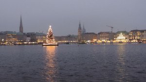 Weihnachtsbilder Hamburg Alstertanne