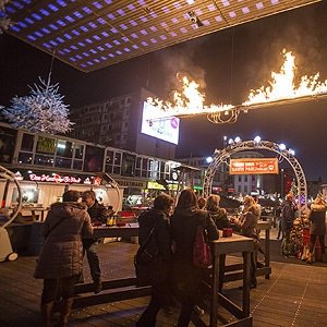 Winterdeck Spielbudenplatz Hamburg